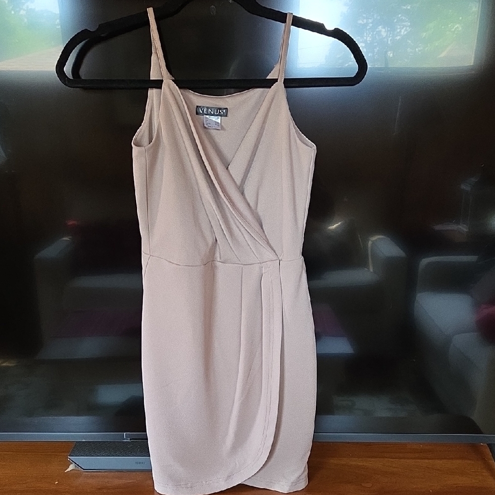 VENUS Women's Soft Cream Mini Dress